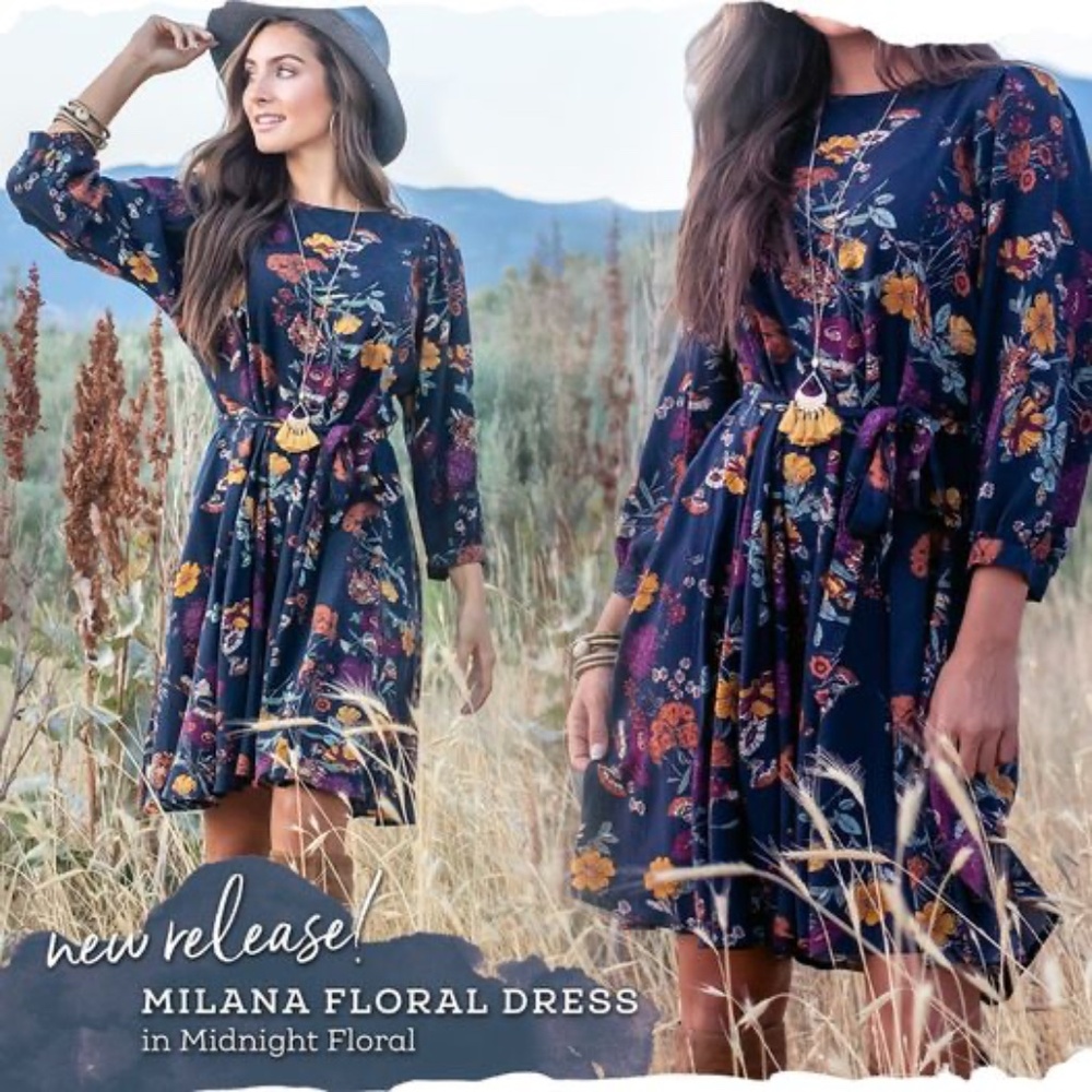 NWT Grace & Lace Milana Floral Dress / L